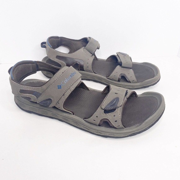 Columbia Hiking Sandals Mens Sz 12 Gray Shoes Bm4398-231 Hook And Loop Omni Grip - Picture 1 of 7